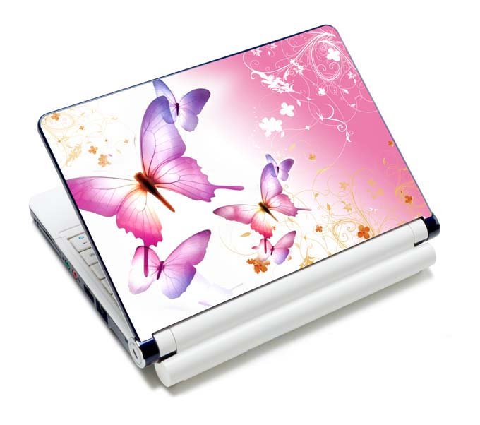 Borboleta rosa de anti derrapante Art Laptop adesivo de Artesanato Em Florianopolis ~ Borboleta rosa de anti derrapante Art Laptop adesivo de