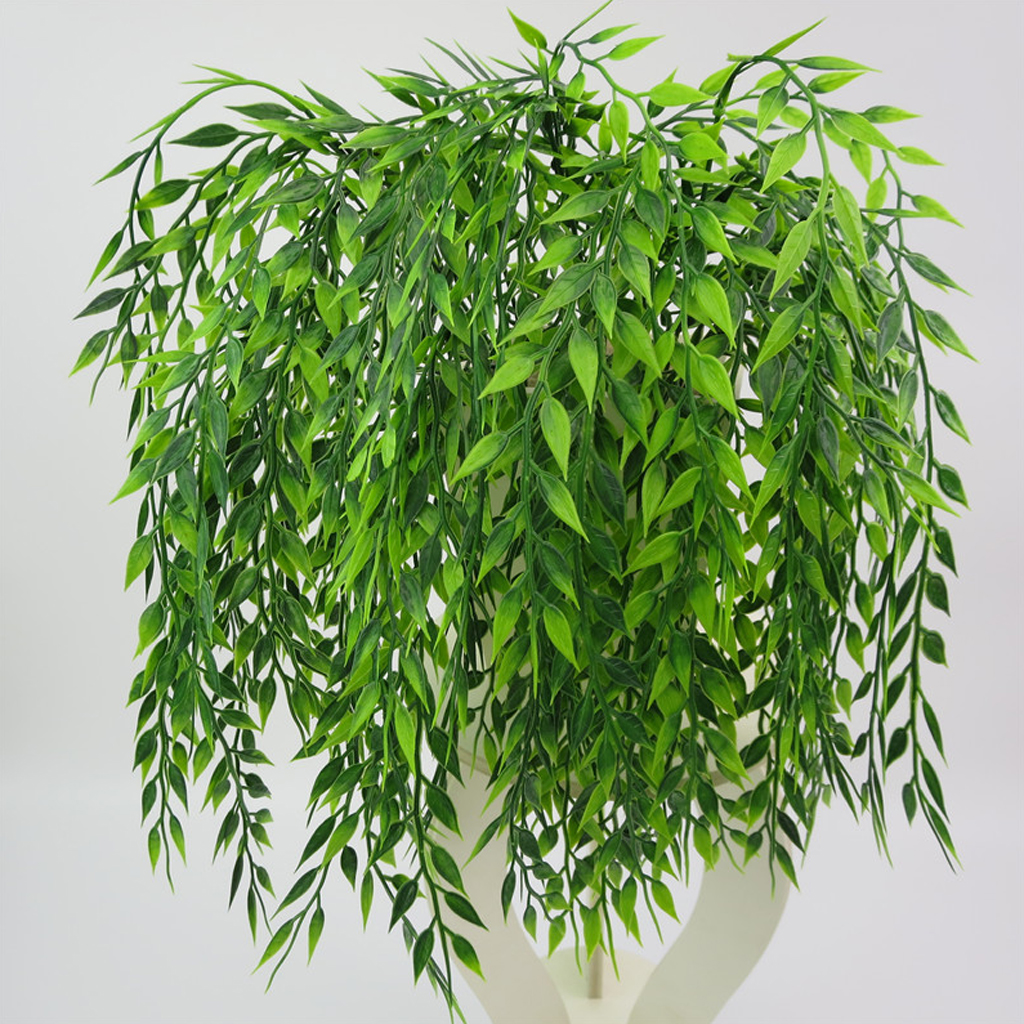 Artificial Weeping Willow Hanging Green Vine Flower Fake Plants Lvy Leaves Decor