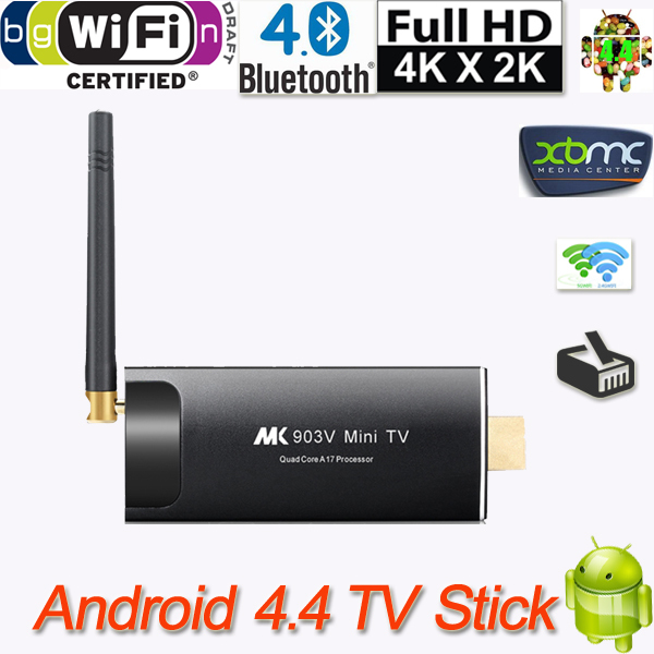 MK903V RK3288 Android4.4 Quad-Core Mini PC Cortex A17 MaliT764 H.265 4K 2G/8G WiFi HDMI Bluetooth TV Stick Dongle