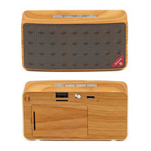Portable Retro Bluetooth Wireless Speakers HiFi Stereo Subwoofer Music Speaker FM Radio Function Support TF Card Hot Promotion