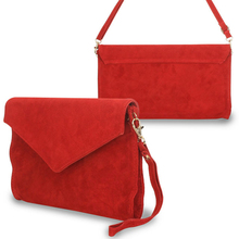 New Fashion Women Clutch Evening Large Envelope Handbag Real Suede Leather Shoulder Bag Clutch Evening Bag