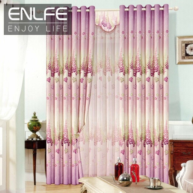 Enlfe stile moderno stampato, occhiello organza finestra tende per ...