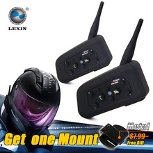 Lexin Newest 2016 R6 Helmet Intercom 1200M Motorcycle Bluetooth Intercom Headset 6 riders Helmet intercomunicador motocicleta
