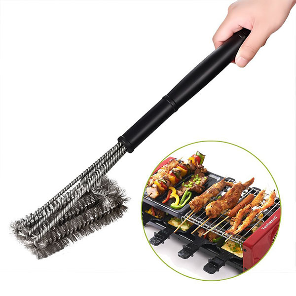 18 Inch BBQ Grill Brush Triple Surface Area Stainless Steel Brush