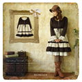 Harajuku Japanese Style Women s Autumn Vintage Patchwork Fluid long sleeve Kawaii Lolita Style Kawaii Mori