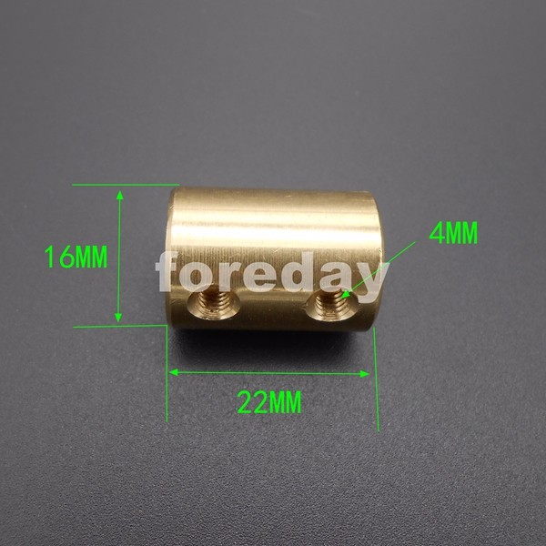Description Picture 3 of item5PCS 5-5 5mm To 5mm 180 Degree brass Shaft Motor rigid Coupling Coupler  length 22mm dia.16mm 5MM TO 5MM +2 spanners *FD414X5+2