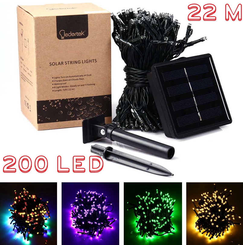 200 LED 22M Solar Lamp Fairy String Lights Solar Power Outdoor Lighting 8 Modes Waterproof For Garden Light LED Light String 200 LED 22M Solar Lamp Fairy String Lights Solar Power Outdoor Lighting 8 Modes Waterproof For Garden Light LED Light String