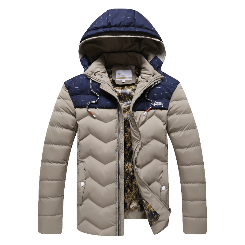Autumn Winter Men's Parka Coat Brand Cotton-Padded Jacket Parka Men's Stand Collar Jacket Outdoor Sportswear Outerwear Plus size