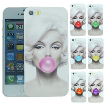 Stylish Marilyn Monroe Bubble Gum Protective Back Hard Cover Case For Apple i Phone iPhone 6 iPhone6 4.7 inch Free Shipping