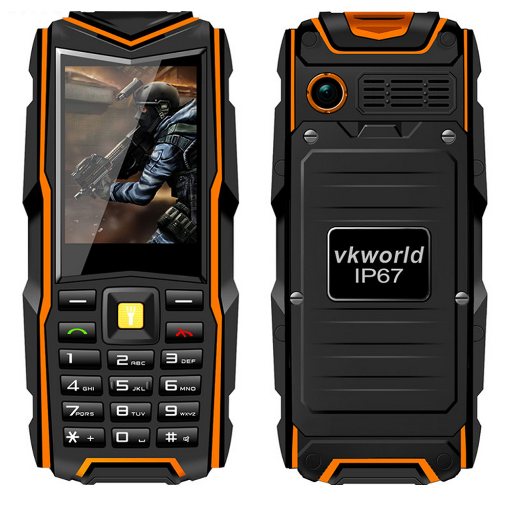 Original VKWorld Stone V3 2.4'' Waterproof Phone IP67 Dustproof Shockproof Dual Sim Card 5200Mah Battery GSM Outdoor Phone