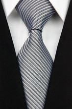 CON05 Silk Polyester Woven Smooth Tie Man s Gray Red Brown Black Classic Wedding Party Fashion