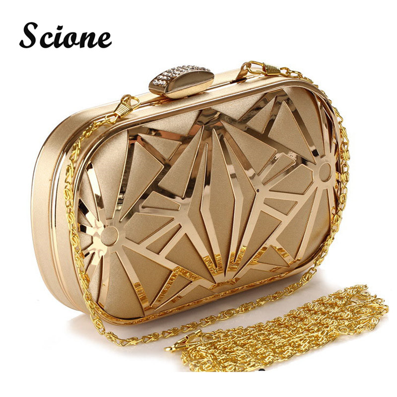 gold statement clutch