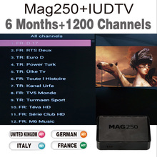 MAG 250 Iptv Set Top Box Sky Italy UK DE Linux European IPTV Box For Spain Portugal Turkish Netherlands MAG250 Wifi IPTV Tv Box