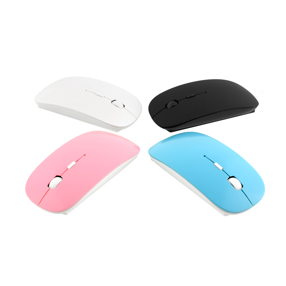 pink 2.4G USB Receiver ultra slim DIP Rechargeable Optical Cordless Wireless Mouse Laptop Wireless Mouse