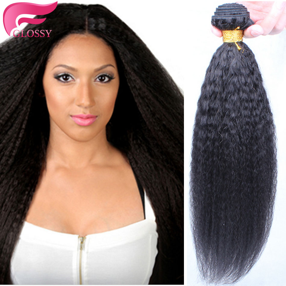 Coarse Yaki Virgin Hair 4pcs/Lot Cexxy Hair Company 6A Peruvian Virgin Hair Italian Yaki Human Hair Kinky Straight Hair Weave
