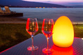 Fashion D14 Colorful changed rechargeable LED Egg night light to fit tables of hotels and restaurants