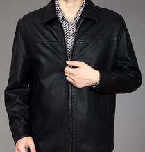 PU Leather Jackets Mens 2015  plus size L-XXXL Leather Jacket Men Black Leather Coat Men Jaqueta