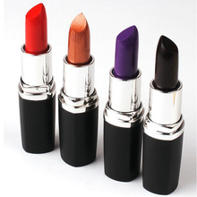 2015 new 1pcs high quality lipstick Brand Cosmetic Makeup Long Lasting Black Red purple Blue color Lipsticks free shipping