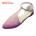 Siketu Elegance Hot Spring Fashion Women Shoes Point Toe Slip On Flat Shoes Comfortable Flats 17Mar27