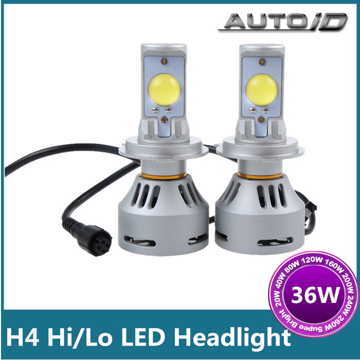 New Design 36W 3200lm 6500K CREE MTG H4 Hi/Lo LED Headlight Conversion Kit Fog Lamp Bulb