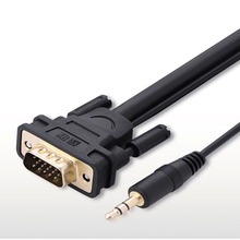 Ugreen high quality VGA cable vga3 + 9 cable TV with audio cables laptop computer connected to a television monitor hdmi 1080P