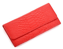 Free Shipping Serpentine Genuine Leather Bag Women Wallets Purses Female Clutch Wallet Lady Vintage Coin Purse