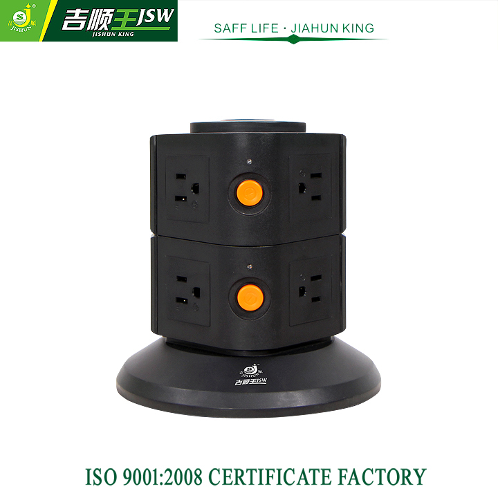 High Quality Portable Tower US Outlet American Electrical Outlets AC 110V Plugs and Sockets 8