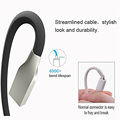 Anti Knotting Micro Usb Cable Zinc Alloy Flat Cord Lead 3ft 1M Fast Charging for Samsung