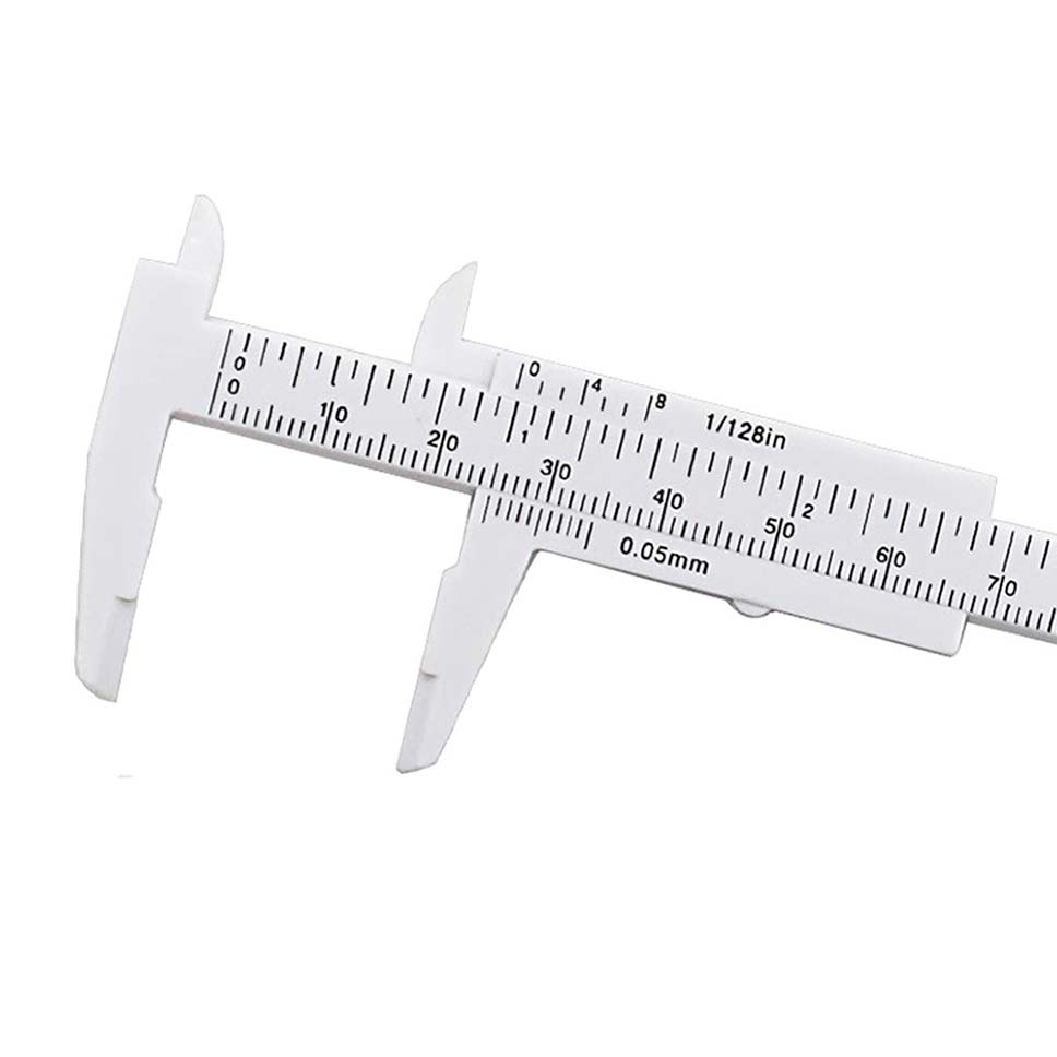 1Pcs 80mm Mini Plastic Student Sliding Vernier Caliper Gauge Measurement Tool Qo
