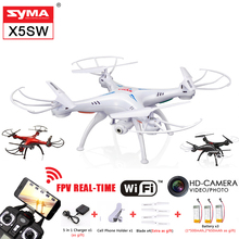 Original SYMA X5SW X5SW-1 FPV Real Time Drone WIFI Quadcopter RC Helicopter Headless Drone with 2*650mAh Battery and Charger
