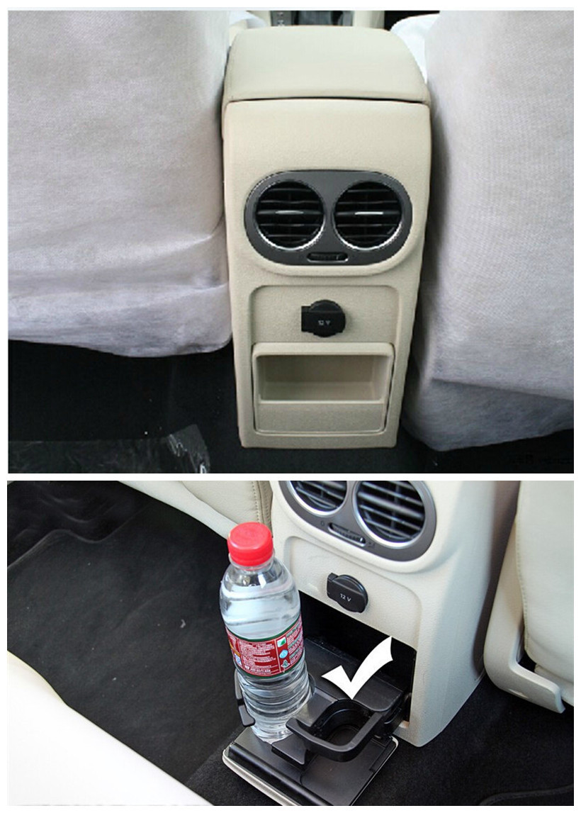 Buy GENUINE Volkswagen Tiguan OEM Black Beige Armrest Box with Rear Drink Cup