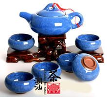 2014 seconds kill teapot bandeja cafeteira ice crack glaze tea set on sale a complete of