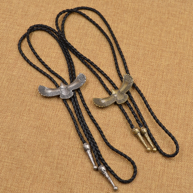 Indian Eagle Dance Rodeo Bola Men Bolo Tie Western Cowboy Leather Belt Necktie