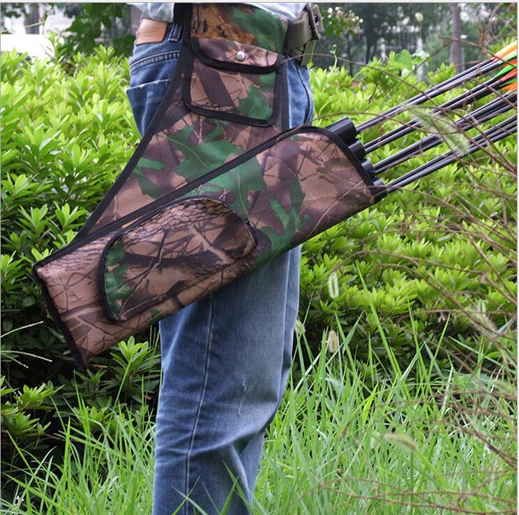 Waterproof Waist Bundled Quiver Camouflage Bionic Camo Bow Bag Pouch Arrow Quiver Archery Supplies Outdoor Hunting