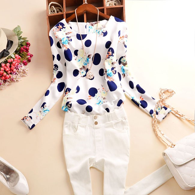 2015-Summer-Casual-Chiffon-Shirts-Sexy-Deep-round-Neck-Women-Blouses-Blue-White-Long-Sleeve-Solid (2)