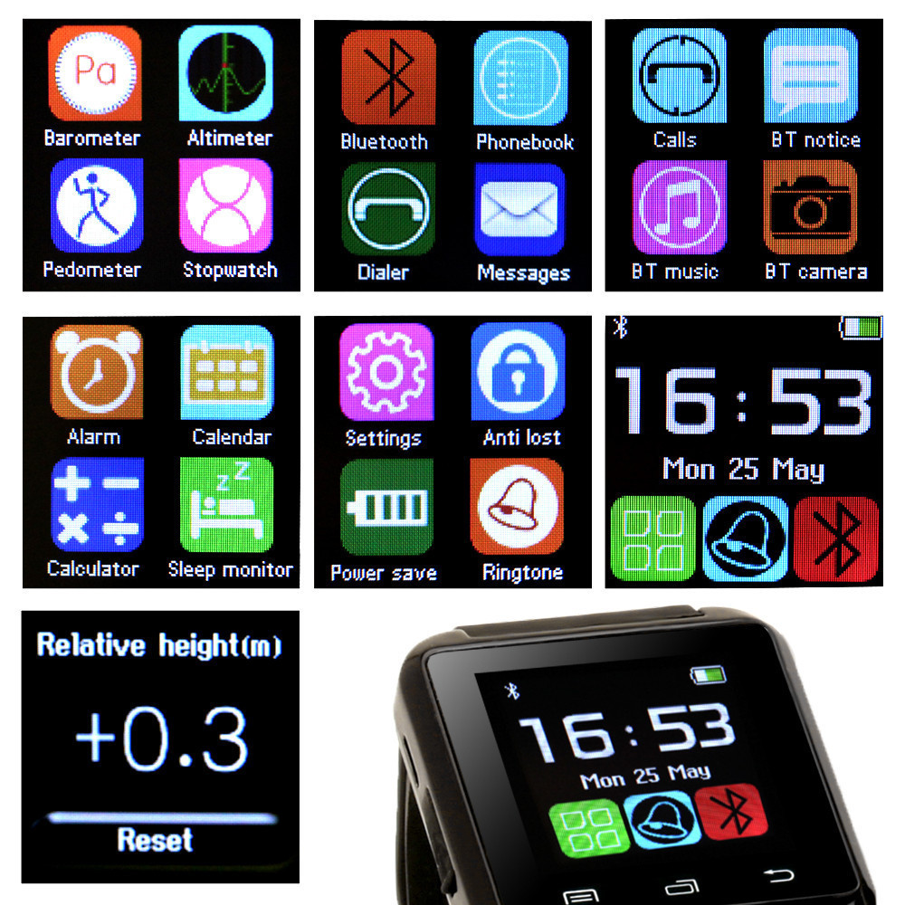 Bluetooth Smartwatch U8 U Smart   iPhone 4 / 4S / 5 / 5S Samsung S4 / 3 HTC Android  xiaomi 