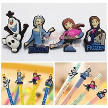 4pcs Elsa Anna Pen Decoration Pencil Cap School office supply Pen Topper Lovely toys for student kid Christmas gift