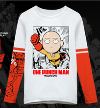 Japan Anime One Punch-Man Saitama Oppai Cosplay Long Sleeve T-shirt Casual Top ONE Oppai