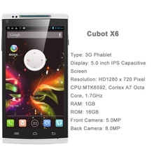 Original Cubot X6 MTK6592 Octa Core 1GB RAM 16GB ROM Smartphone 5 0 Inch IPS OTG