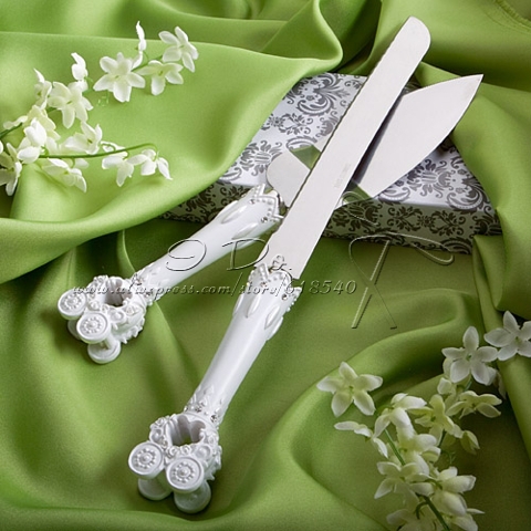 Free Shipping Cinderella Carriage Wedding Cake Knife Serving Set Wedding Decoration Wedding Supplies All For Wedding