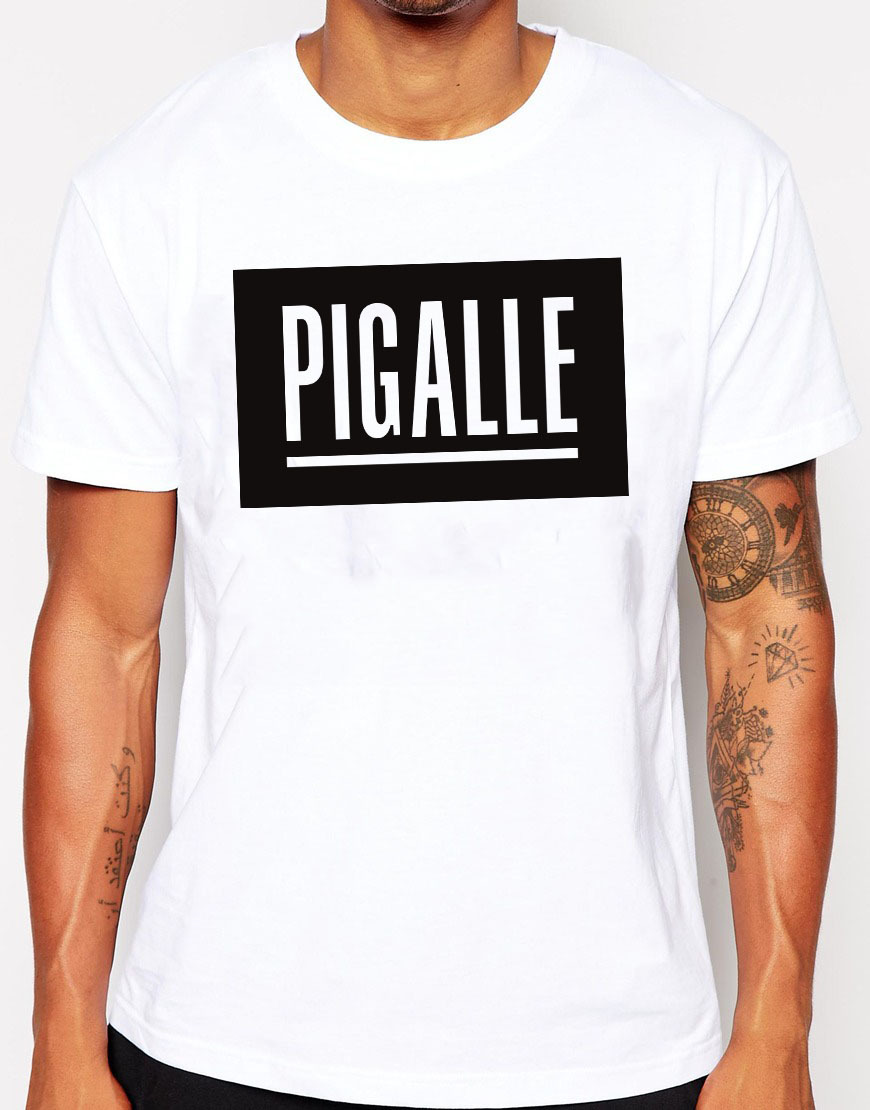 High quality PIGALLE T Shirts Men Short Sleeve O Neck Man T Shirt Euro Size Mens