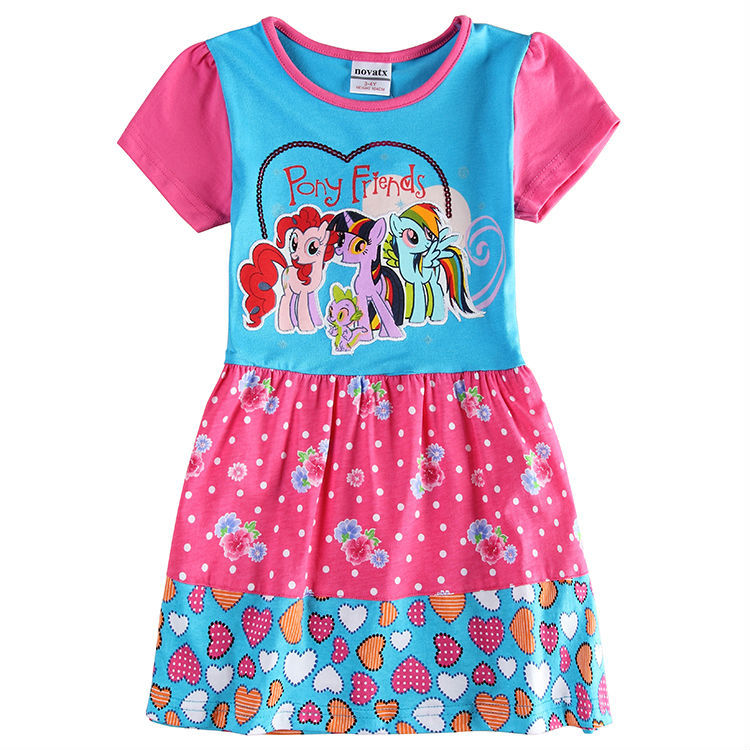 5 pcs/lot printed flower girl dress Nova kids brand princess dress girl summer dress fashion children costumes for kids clothes