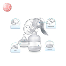 New PP Manual Baby Breast Feeding Vacuum Pump Breast milk suckers +125ml Feeding Bottle Baby Nipple Suction FDA test BPA FREE