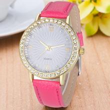 2016 Yoner Watch Fashion Women Diamond Analog Leather Quartz Wrist Watch Watches Relojes Mujer Montre