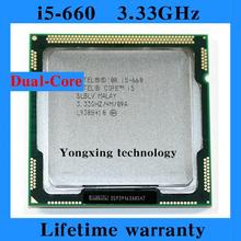 Lifetime warranty Core i5 660 3.33GHz 4M SLBLV Dual Core Four threads desktop processors Computer CPU Socket LGA 1156 pin