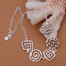 Free Shipping Wholesale 925 Silver Necklaces Pendants 925 Silver Fashion Jewelry Thread Necklace SMTN350