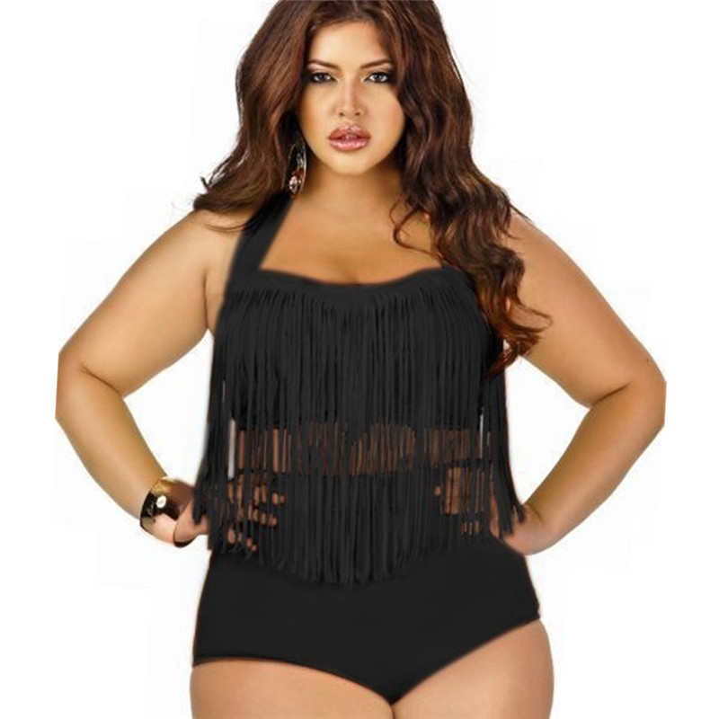 Plus Size Swimwear Bikini Set Sexy Women High Waist Swimsuit Tassel Swimwear Bikini Push Up Biquinis trajes de bano Size XXL 3XL Plus Size Swimwear Bikini Set Sexy Women High Waist Swimsuit Tassel Swimwear Bikini Push Up Biquinis trajes de bano Size XXL 3XL