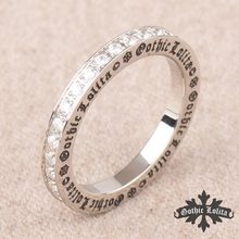 Designer Thumb Vintage crystal rings for women Stainless steel Roman letter gothic Ring Cross joint fashion Rings for men