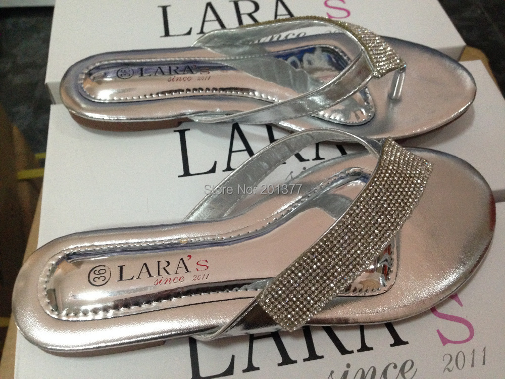 gold diamond flat sandals
