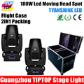 2in1 Stackable Flight Case with Wheels Shockproof 2 Pack 180W High Power Led Moving Head Beam